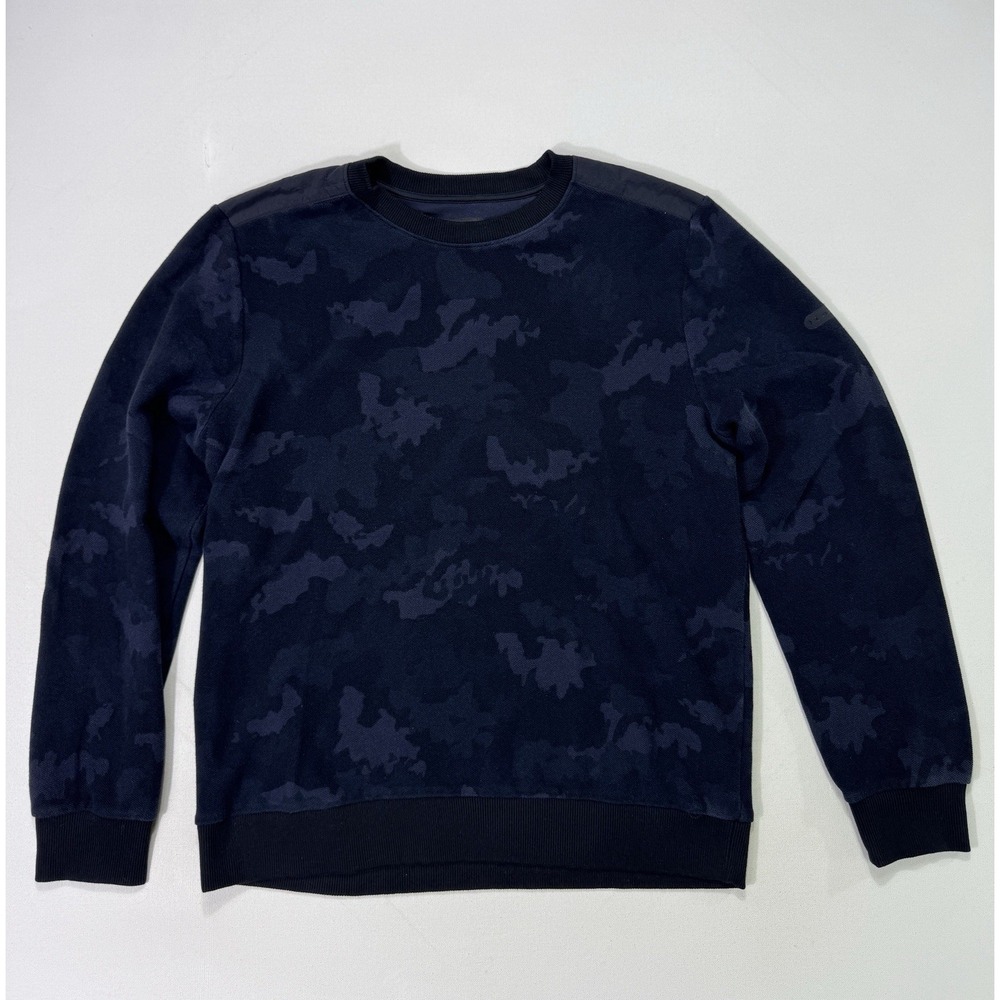 Under Armour Mens XL Blue Black Camo Sweatshirt Fitted Active Stretch